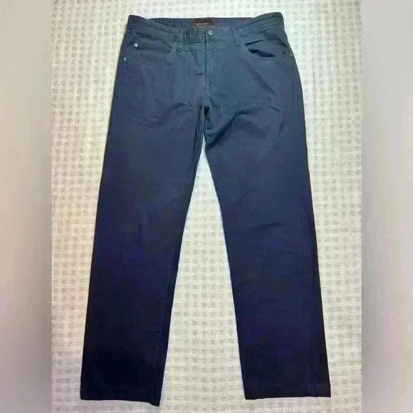 Tiglio Sport Monaco style chinos pants men’s size 36x34 navy straight leg - Picture 1 of 10
